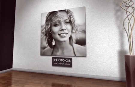 پروژه افتر افکت زیبا نمایش عکس در گالری 3بعدی