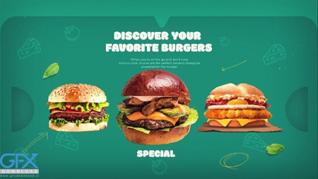 پروژه افتر افکت تبلیغاتی همبرگر Burger Promo