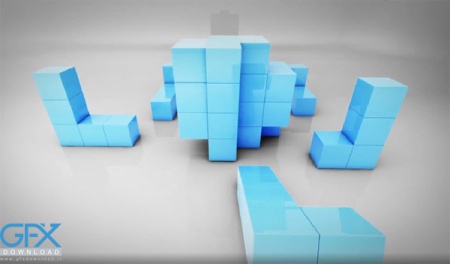 پروژه پریمیر لوگو شرکتی با مکعب