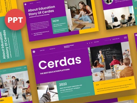 قالب پاورپوینت رایگان آموزشی Cerdas