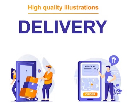 دانلود وکتور با موضوع دلیوری و تحویل