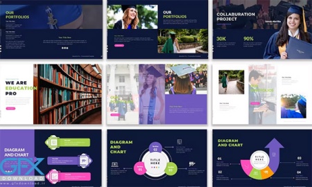 دانلود قالب پاورپوینت تحصیل Education Pro
