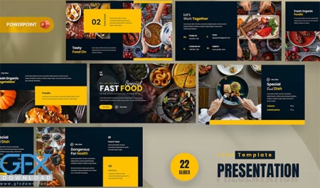قالب پاورپوینت فست فود Fast Food