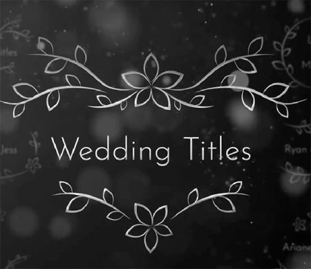 پروژه افتر افکت تایتل گلدار برای کلیپ عروسی