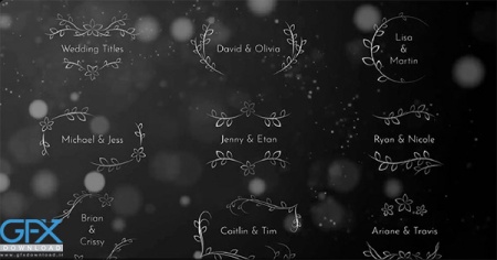 پروژه آماده افتر افکت عناوین گلدار برای عروسی