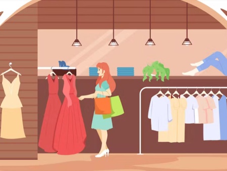 دانلود وکتور زن و دختر در حال خرید