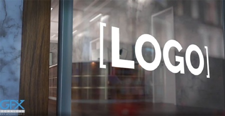 پروژه آماده پریمیر نمایش لوگو روی درب شیشه ای