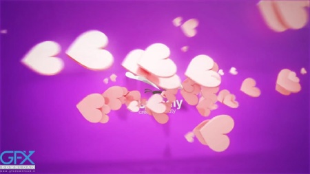 پروژه افتر افکت لوگو موشن قلب های عاشقانه