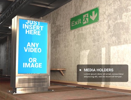 پروژه افتر افکت موکاپ کیوسک شهری