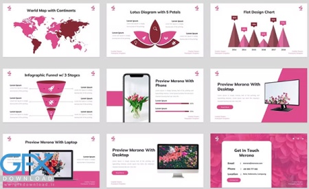 دانلود قالب پاورپوینت گل دار