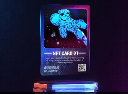 پروژه افتر افکت مجموعه المان های NFT Card Elements