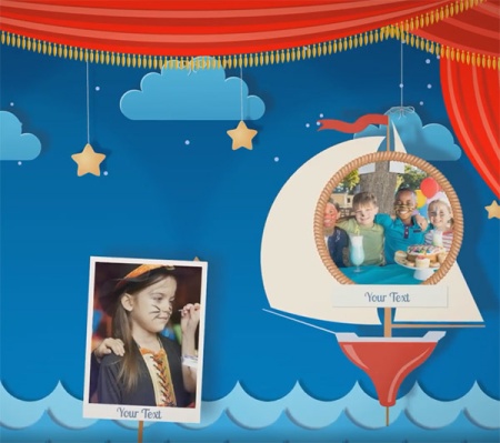 پروژه آماده افتر افکت اسلایدشو کودک نمایش تئاتر عروسکی