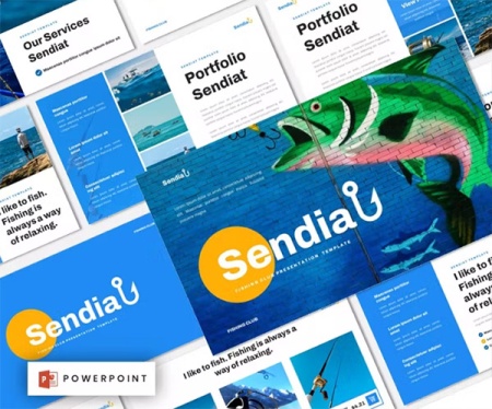 قالب پاورپوینت ماهی گیری Sendiat