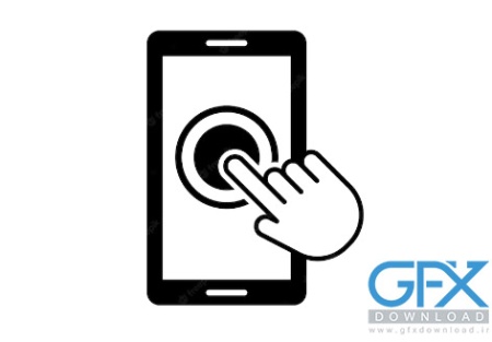 وکتور تاچ با گوشی موبایل