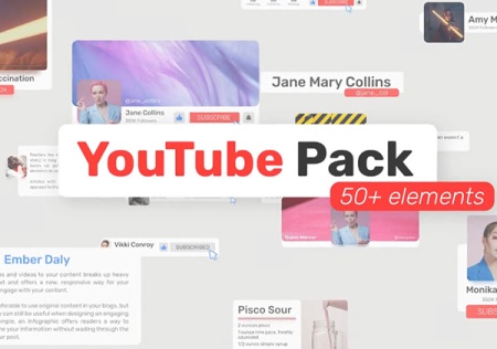 پروژه آماده افتر افکت بسته یوتیوب YouTube Package