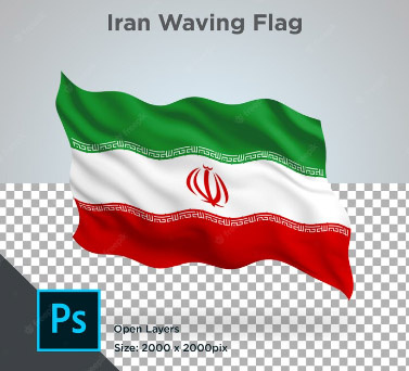 دانلود psd لایه باز پرچم ایران