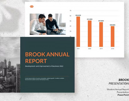 دانلود قالب پاورپوینت گزارش عملکرد سالانه Brook