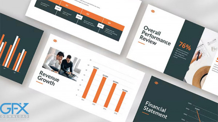 قالب پاورپوینت گزارش عملکرد سالانه Brook