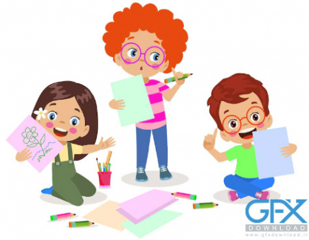 دانلود تصاویر وکتور کودک