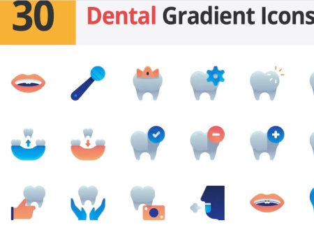 30 آیکون دندانپزشکی