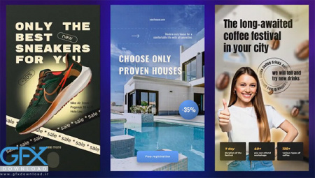 پروژه افتر افکت استوری اینستاگرام Elegant Stories