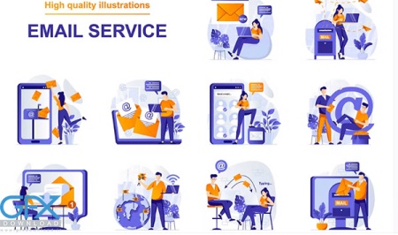 دانلود وکتور سرویس ایمیل Email Service