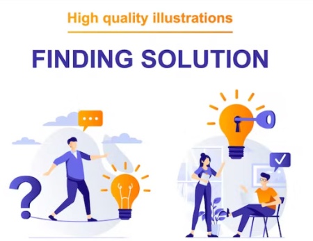 دانلود وکتور با مفهوم پیدا کردن راه‌ حل