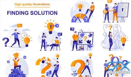 وکتور لایه باز با مفهوم پیدا کردن راه‌حل