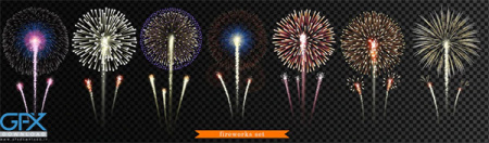 وکتور آتش بازی و نورافشانی