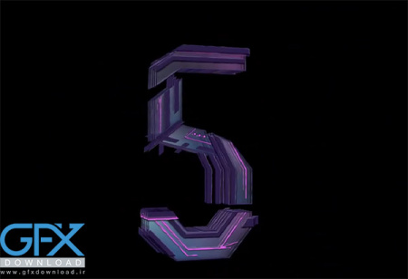 دانلود پروژه افتر افکت Futuristic Numbers