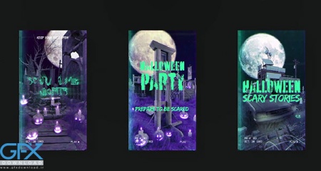 پروژه آماده افتر افکت استوری های اینستاگرام هالووین