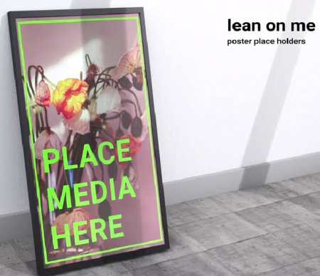 پروژه افتر افکت موکاپ پوستر Leaning Poster