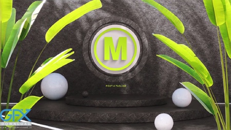 دانلود پروژه افتر افکت لوگو با برگ های سبز