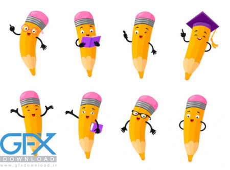 دانلود وکتور لایه باز مداد رنگی