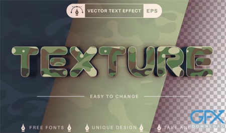 افکت متن با زمینه سربازی Soldier