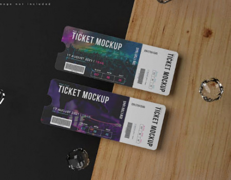 دانلود رایگان موکاپ بلیط