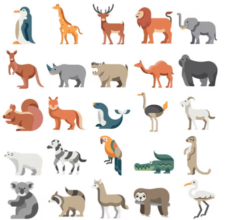 دانلود آیکون حیوانات باغ وحش