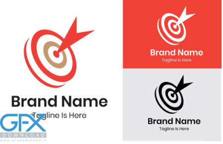 وکتور پیکان هدف با افکت سه بعدی