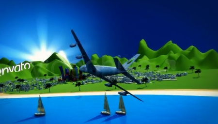 پروژه افتر افکت شهر کارتونی کودک Cartoon Star City