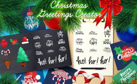 بنر لایه باز عناصر تبریک کریسمس christmas greetings banner