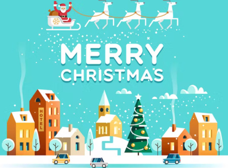 مجموعه بنر تبریک کریسمس christmas greetings banner