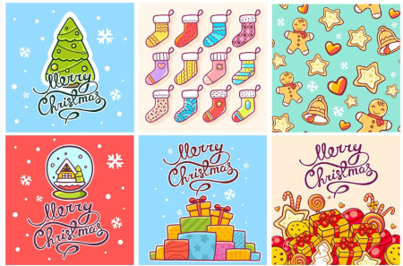 وکتور بنر تبریک کریسمس christmas greetings banner