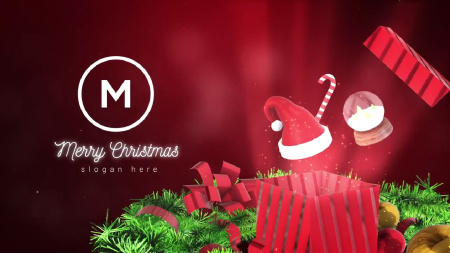 دانلود پروژه افتر افکت نمایش لوگو هدیه کریسمس