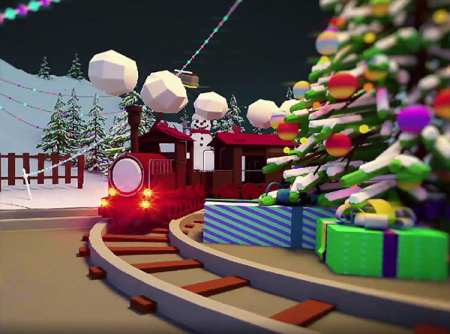 دانلود پروژه افتر افکت قطار کریسمس Christmas Train