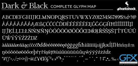 فونت انگلیسی دارک dark black