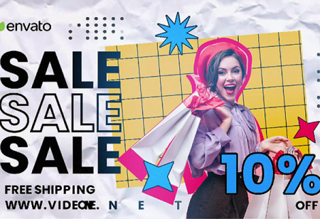 پروژه افتر افکت تیزر تبلیغاتی تخفیف محصولات فروشگاهی