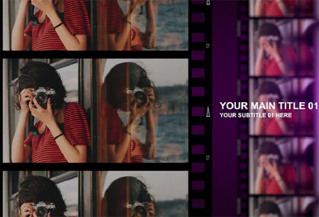 دانلود پروژه پریمیر معرفی با نوار فیلم Film Strip