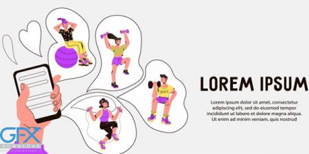 دانلود وکتور برنامه تمرینی ورزشی و باشگاه