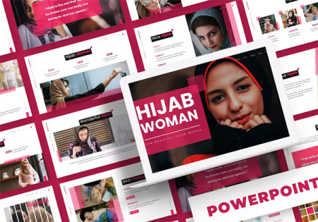 دانلود تم پاورپوینت حجاب Hijab Woman