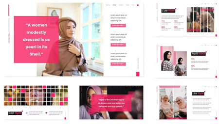 قالب پاورپوینت حجاب Hijab Woman